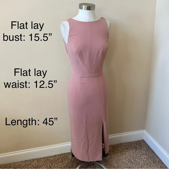 Dress the Population Mackenna low cowl back sheath dress blush pink 866 - Picture 7 of 15